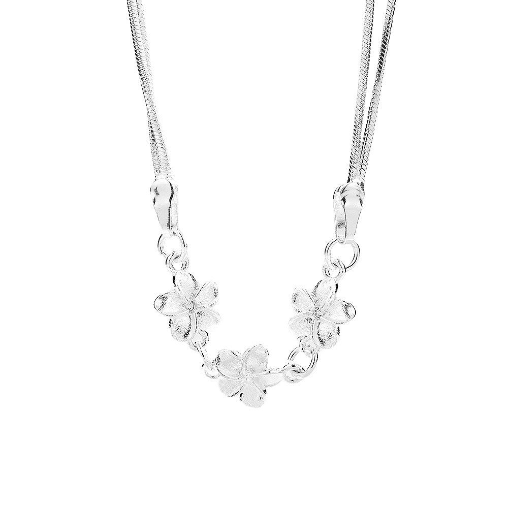 AZURE LEAF Diamond Gardenia Pendant Necklace